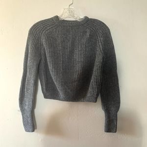 American Apparel black, gray, and white mixed knitted sweater size small